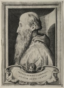 Kardinaali Pietro Bembon muotokuva, 1547. tekijältä Giulio Bonasone