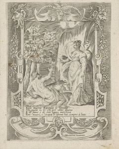 Tantalus puhuu Dianalle Junon rakkaus, viha ja mustasukkaisuus (sarjan nimi) Amori sdegni et gielosie di Giunone (sarjan nimi) tekijältä Giulio Bonasone