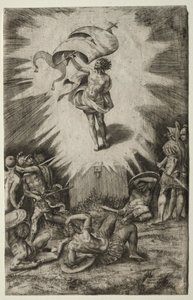 Ylösnousemus, 1561. tekijältä Giulio Bonasone