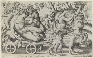 Triomf van Bacchus tekijältä Giulio Bonasone