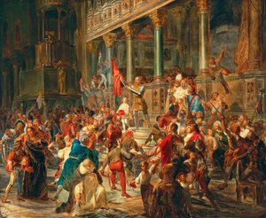 Sotilaiden kokoaminen Viva Messer Vittore Pisani!, 1864. tekijältä Giulio Carlini