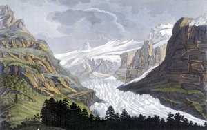 Grindelwaldin jäätikkö Sveitsissä - Ferrarion muinaisessa ja modernissa puvussa, toim. Milano