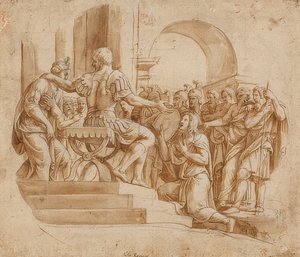 Scipion pidättäytyminen. Noin 1530/32 tekijältä Giulio Romano