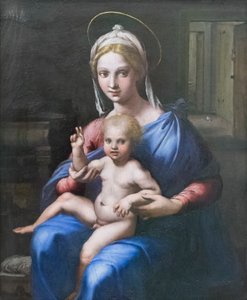 Madonna ja lapsi tekijältä Giulio Romano