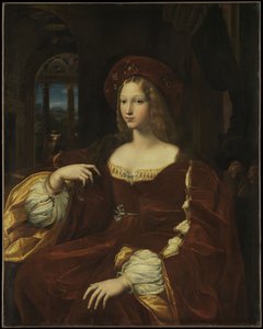 Doña Isabel de Requesens y Enríquez de Cardona-Anglesolan muotokuva, noin 1518 (öljy paneelille, siirretty kankaalle).