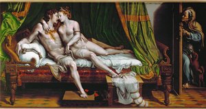 The Lovers (maalaus kankaalle) tekijältä Giulio Romano