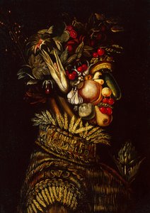 Kesä (öljy kankaalle) tekijältä Giuseppe Arcimboldo