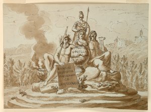 Hautamonumentti runoilija Maria Maddalena Morellille tekijältä Giuseppe Barberi