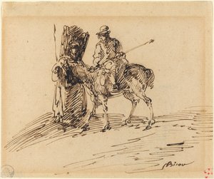 Ratsasmies talonpojan kanssa tekijältä Giuseppe Bernardino Bison
