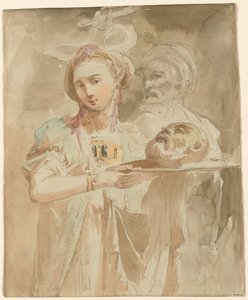 Salome Pyhän Johannes Kastajan pään kanssa tekijältä Giuseppe Bernardino Bison