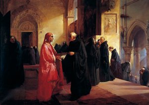 Danten (1265-1321) ja Fra Ilarion tapaaminen