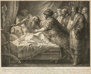 Maalausallegoria Leonardo da Vincin kuolema, n. 1790.