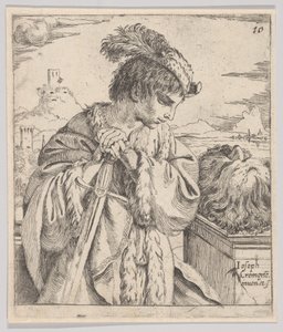 David mirant el cap de Goliat, 1620-30. finlandès