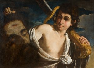 Daavid Goljatin pään kanssa, 1630-1660.