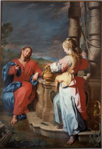 Jeesus ja samarialainen, noin 1722 (öljy kankaalle). tekijältä Giuseppe Castiglione