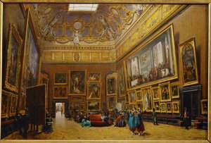 Salon Carre Louvren museossa ... tekijältä Giuseppe Castiglione