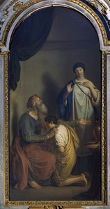 Iisak siunaa Jaakobia, kirjoittanut Giuseppe Diotti