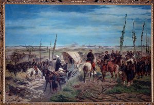Italian sotilasleiri Magentan taistelussa vuonna 1859 (öljy kankaalle