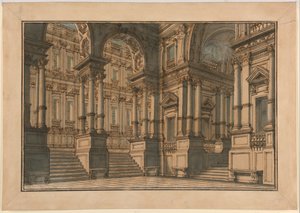 Lavastus: Palace Interior tekijältä Giuseppe Galli Bibiena