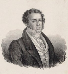 Muotokuva säveltäjä Saverio Mercadantesta 1795-1870. tekijältä Giuseppe Gozzini