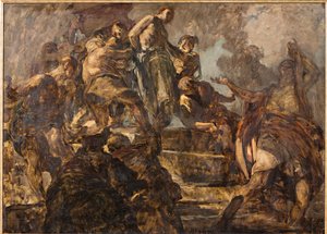 Cristo deriso (öljy vanerille) tekijältä Giuseppe Graziosi