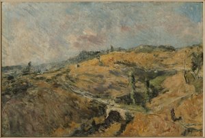 Toscanan maisema - Le Caldire (öljy paneelissa)