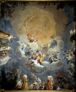 Giuseppe Maria Crespi dit lo Spagnolon (1665-1747) Olympus-fresco 1700-1710 Bologna Palazzo Pepoli Campogrande