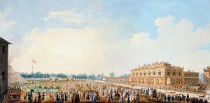 Juhla Cascinessa Ferdinand III:n kunniaksi, berberit kilpailevat kasinon edessä