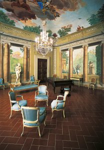 Giuseppe Maria Terrenin (1739-1811) vuosina 1777-1778 maalaamia freskoja Room of Four Seasonsissa, Villa del Poggio Imperialessa (Villa of Imperial Hill), Firenze, Italia