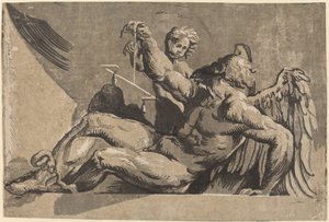 Saturnus tekijältä Giuseppe Nicolo Vicentino, after Giovanni Antonio Pordenone