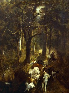 Laidunta Fontainebleaussa, kirjoittanut Giuseppe Palizzi (1812-1888).