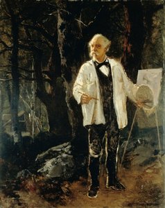 Omakuva Fontainebleaun metsässä (öljy kankaalle)
