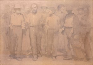 Sarjakuva neljännelle osavaltiolle tekijältä Giuseppe Pellizza da Volpedo