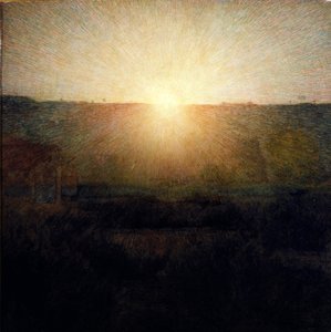 Giuseppe Pellizza da Volpedon (1868-1907) nouseva aurinkomaalaus 1904 Koko 155x155 cm Rooman modernin taiteen galleria