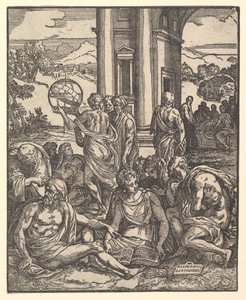 Etukappale Francesco Marcolini da Forlin kohtalolle nimeltä Giardino di Pensieri, 1540. tekijältä Giuseppe Porta