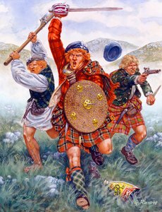 Viimeinen jakobiittikapina: Highlanderien hyökkäys Cullodenin taistelussa vuonna 1746. tekijältä Giuseppe Rava