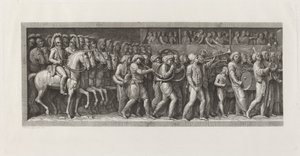 Ranskalaisten sisääntulo Milanoon, 15. toukokuuta 1796 tekijältä Giuseppe Rosaspina, after Andrea Appiani