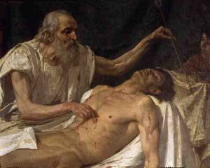 St. Sebastian (öljy kankaalle) (yksityiskohta) (katso 135238)