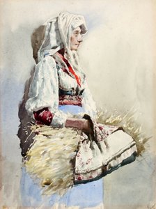 Italialainen talonpoikanainen, 1800-luvun loppu - 1900-luvun alku.