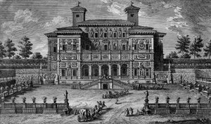 Kasino ja Villa Borghese, lähellä Roomaa, 1700-luku.