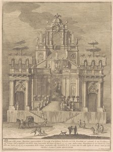 Chinean Prima Macchina 1778: Belevedere maaseudulla Herculesin ja Antaeuksen kanssa tekijältä Giuseppe Vasi, after Giuseppe Palazzi