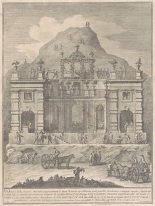 La Seconda Macchina per a la Chinea de 1778: una vivenda prop del Monte Testaccio finlandès tekijältä Giuseppe Vasi, after Giuseppe Palazzi