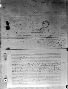 Giuseppe Verdi kirjoittanut kirjeenvaihdon