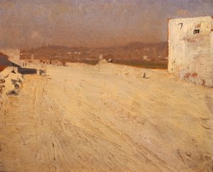 Maisema auringossa tekijältä Giuseppe or Joseph de Nittis