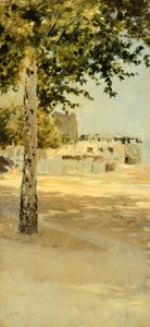 Lähellä Pariisia, kirjoittanut Giuseppe de Nittis, öljy kankaalle tekijältä Giuseppe or Joseph de Nittis