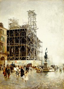 Pyramidien aukio, tekijältä Giuseppe or Joseph de Nittis