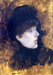 Henriette Rosine Bernardin muotokuva Sarah Bernhardtissa (1844-1923) - kirjoittanut De Nittis tekijältä Giuseppe or Joseph de Nittis