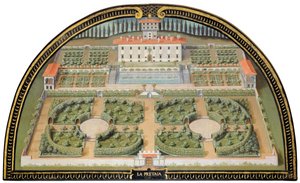 Villa Medicea La Petraia (pohjimmiltaan keskiaikainen, Brunelleschin perheen kotipaikka; 1575-89 Ferdinando I:lle).