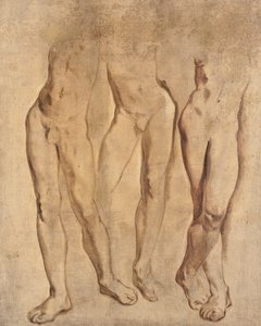 Kolme tutkimusta miesalastosta, n. 1923-24 (öljy kankaalle) tekijältä Glyn Warren Philpot