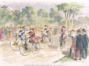 Alkuperäiset asut Velocipede Race -kilpailuun Bordeaux